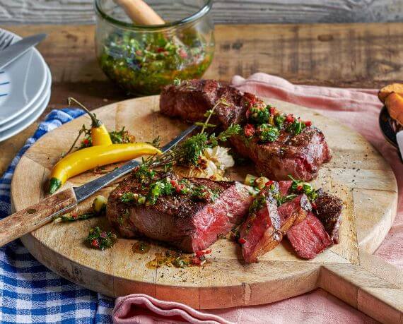 Rumpsteaks mit Chimichurri