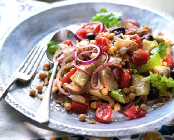 Kichererbsensalat mit Thunfisch