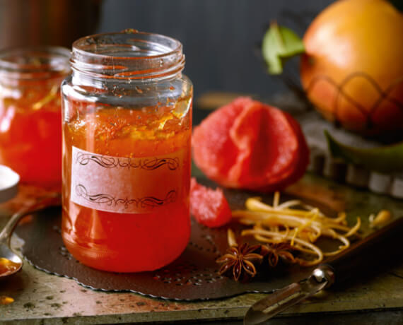 Pink-Grapefruit-Marmelade mit Sternanis