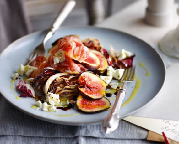 Gebratener Radicchio mit Ziegenkäse