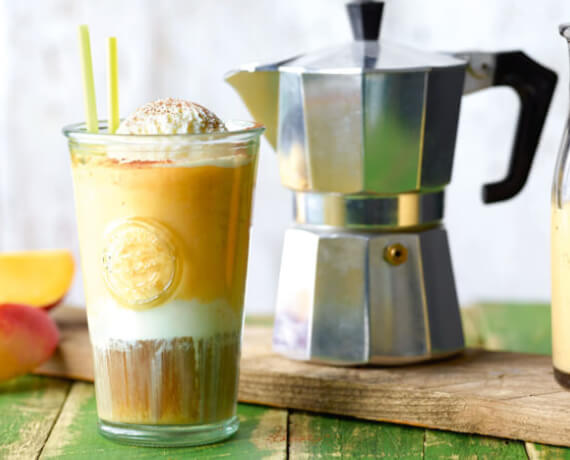 Bananen-Mango-Eiskaffee