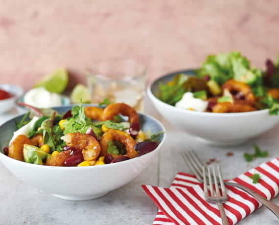 Bowl mit Zwiebelringen