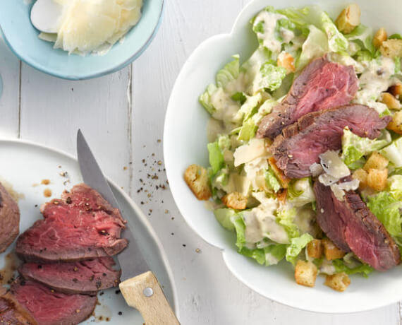 [Schnell &amp; einfach] Steakstreifen auf Caesar Salad | LIDL Kochen