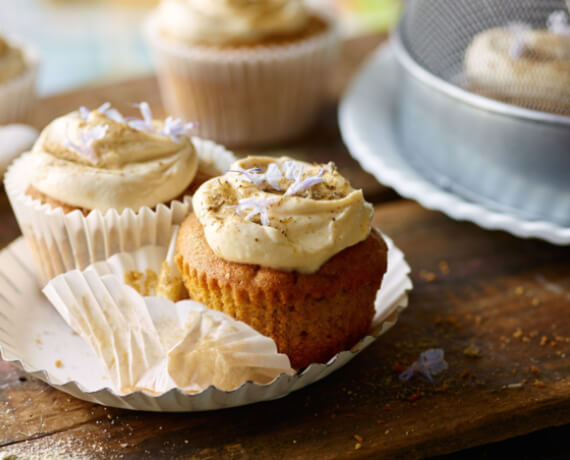 Karotten-Cupcakes mit Orangenquark