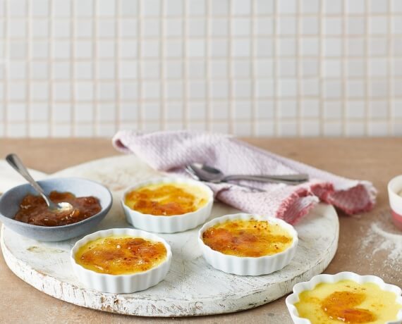 Crème brulée mit Feigenkompott