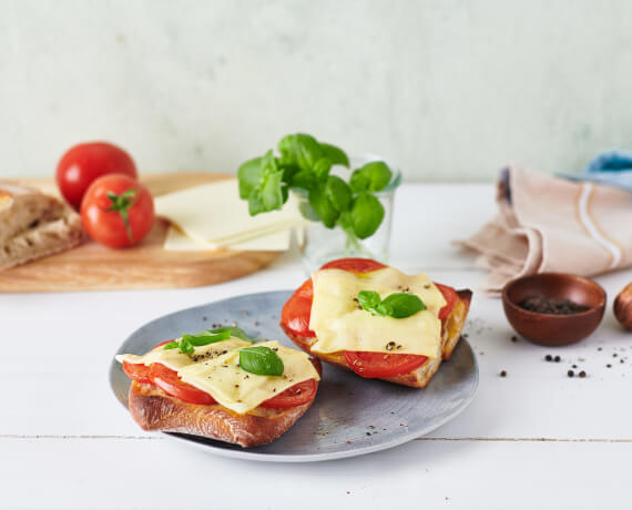 Veganes überbackenes Tomaten-Brot