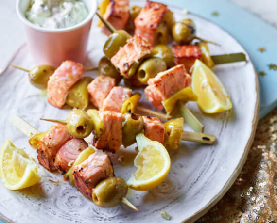 [Schnell &amp; einfach] Lachsspieße mit Zitronendip | LIDL Kochen