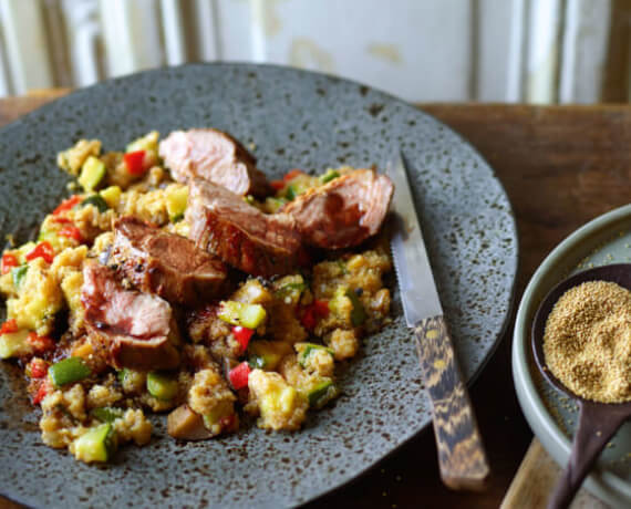 Schweinefilet mit Gemüse-Couscous