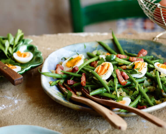 Bohnensalat mit Ei