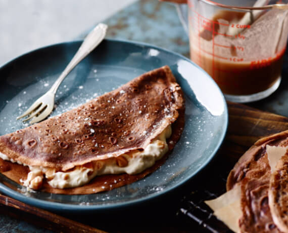 Schokocrêpes mit Bananen-Sahne