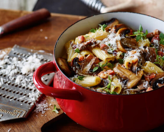 One-Pot-Pasta mit Pilzen