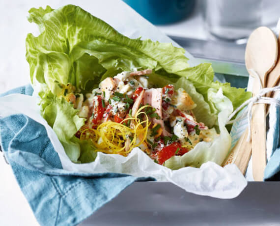 Salatwraps mit Frischkäsecreme