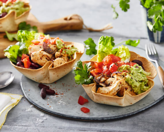 Chicken Burrito Bowl mit Guacamole