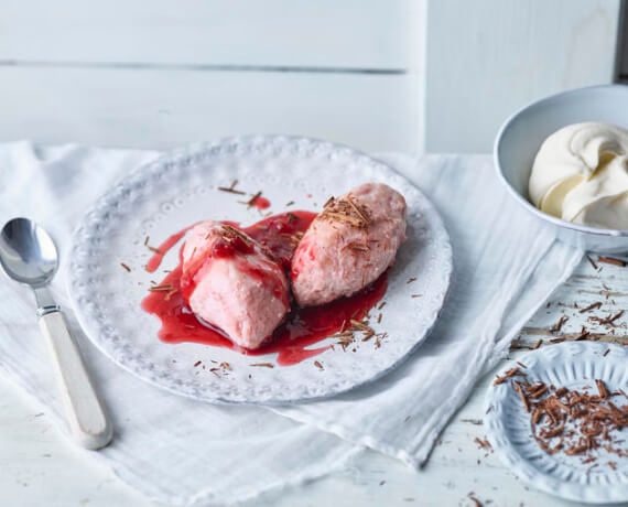 Kirsch-Quarkknödel mit Vanillesahne für 4 Personen von lidl-kochen.de