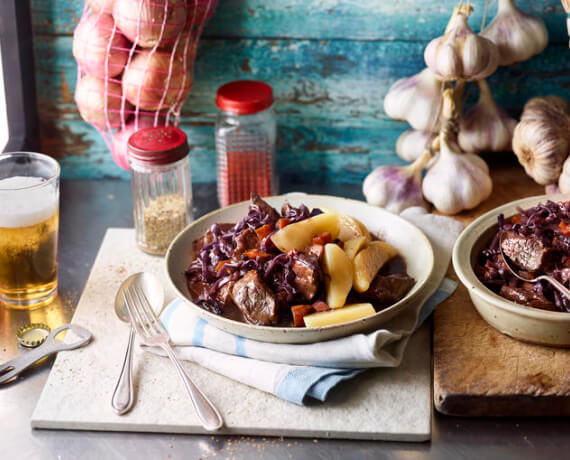 Herbstliches Rotkohlstew