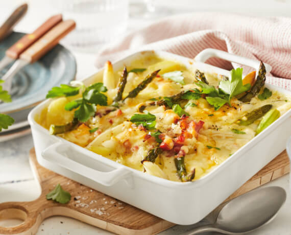 Spargel überbacken mit Käse