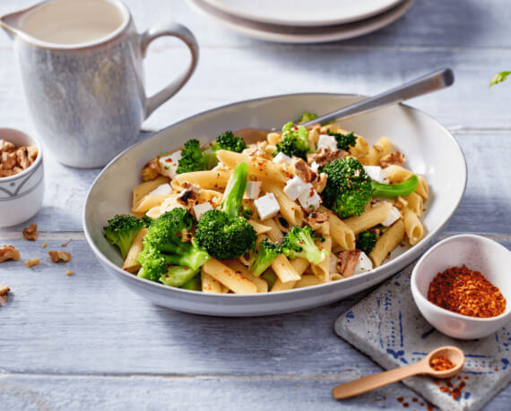 Brokkoli-Pasta mit Feta