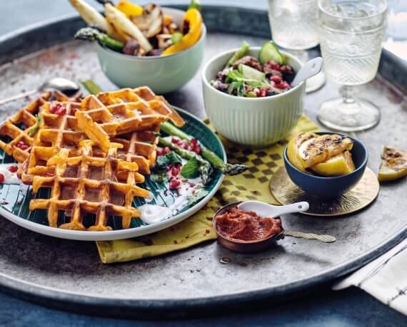 Spicy-Harissa-Waffeln