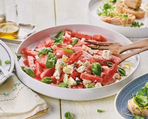 Schneller Wassermelonensalat