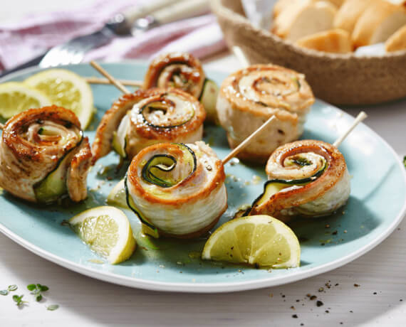 Puteninvoltini mit Zucchini