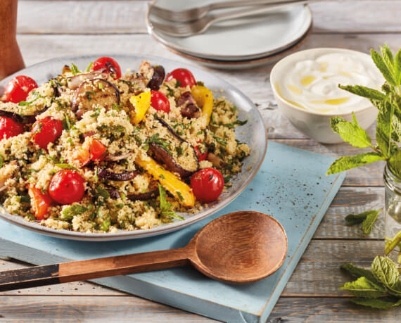 Veganer Grillgemüse-Couscous-Salat