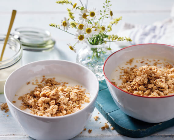 Kokos Knuspermüsli mit Sojajoghurt