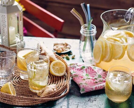 Ingwer-Limonade mit Zitrone