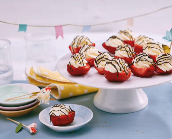 Erdbeer-Cheesecake-Häppchen