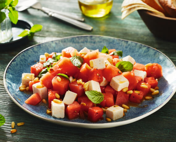 Schneller veganer Melonen-Salat