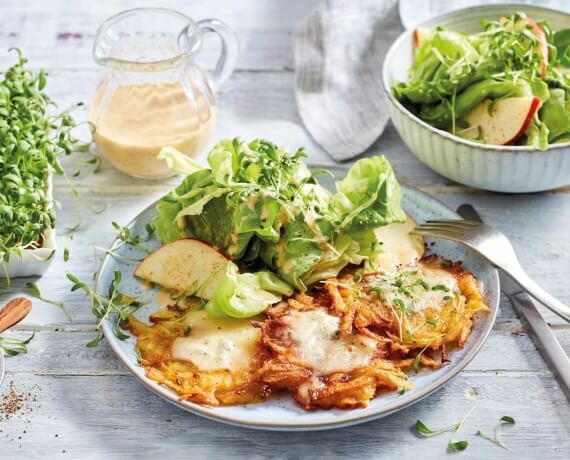 Kartoffelrösti mit Apfel-Salat