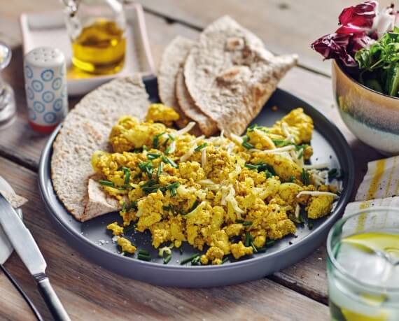 Veganes Rührei aus scrampled Tofu