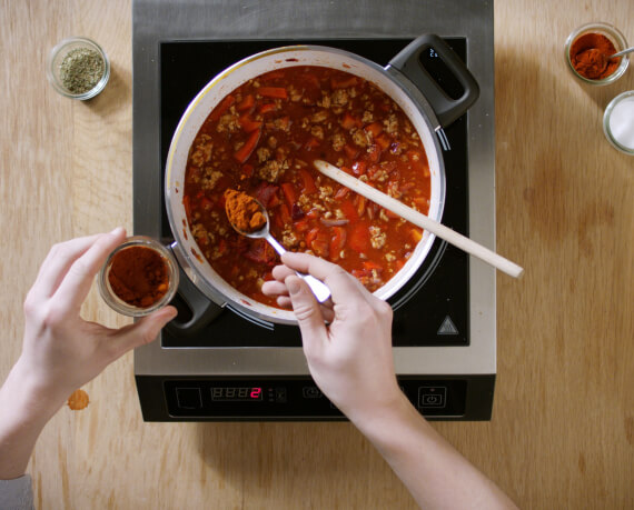 Dies ist Schritt Nr. 3 der Anleitung, wie man das Rezept Chili con Carne zubereitet.