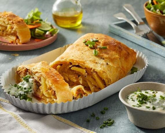 Herzhafter Kartoffel-Apfelstrudel