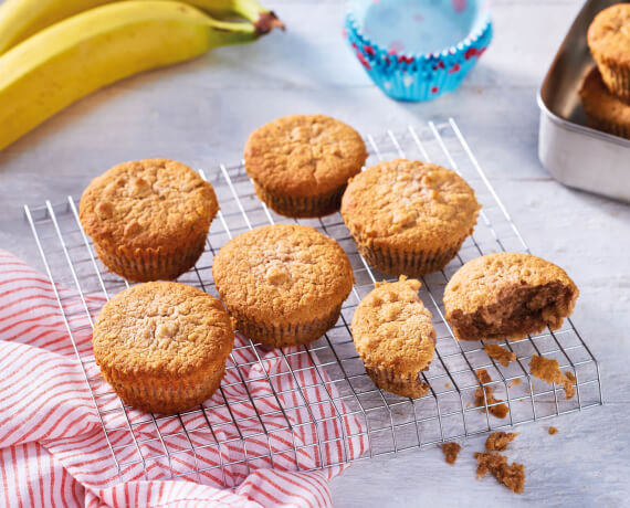 Bananen-Muffins mit Nüssen