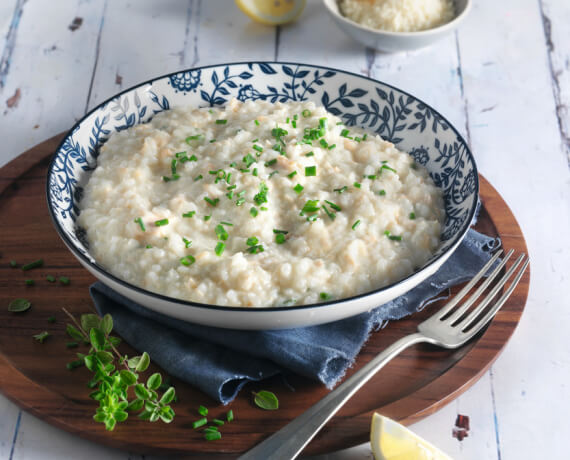 Risotto mit Lachs und Schnittlauch