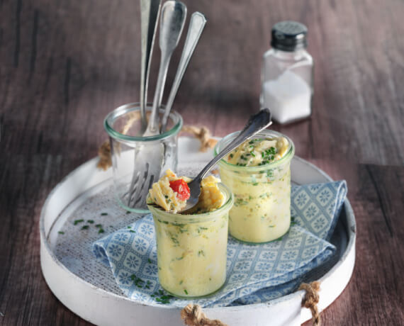 Rührei aus dem Dampfgaraufsatz