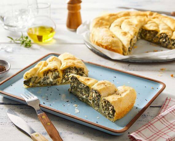 Vegane griechische Spanakopita