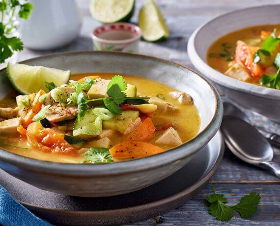 Vegane Tom-Yum-Suppe