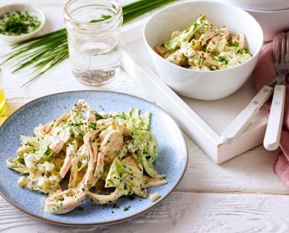 Fleischsalat mit Kräuter-Dressing