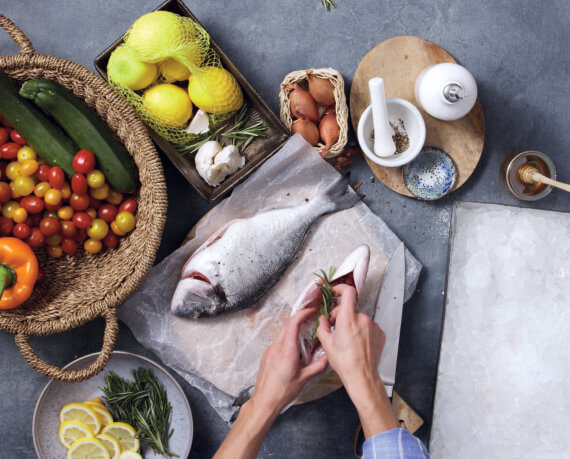 Dies ist Schritt Nr. 3 der Anleitung, wie man das Rezept Dorade im Backofen mit mediterranem Ofengemüse zubereitet.