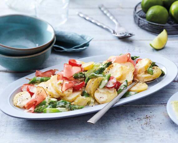 Spargel-Kartoffelsalat mit Limetten-Mayonnaise