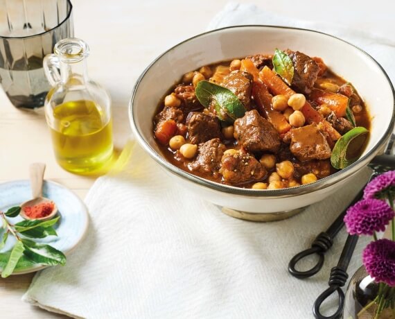 Orientalisches Rinder-Ragout mit Kichererbsen