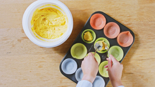 Dies ist Schritt Nr. 3 der Anleitung, wie man das Rezept Kürbis-Muffins zubereitet.