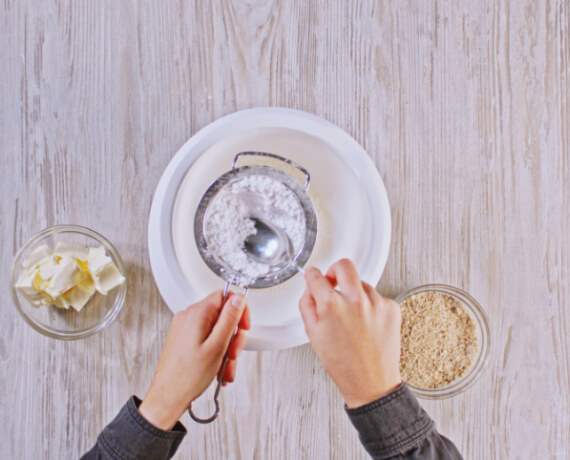 Dies ist Schritt Nr. 1 der Anleitung, wie man das Rezept Vegane Vanillekipferl zubereitet.