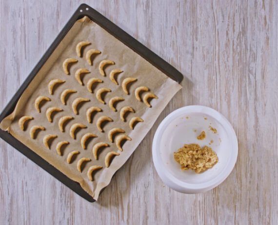 Dies ist Schritt Nr. 2 der Anleitung, wie man das Rezept Vegane Vanillekipferl zubereitet.