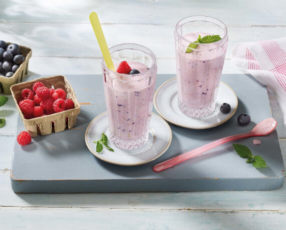 Blaubeeren-Himbeer-Smoothie