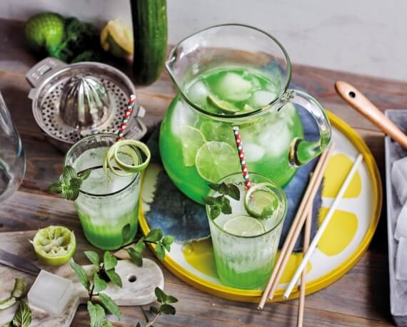 Gurken-Limette-Limonade mit Minze