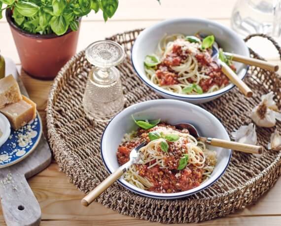 Vegetarische Linsenbolognese