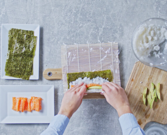 Dies ist Schritt Nr. 5 der Anleitung, wie man das Rezept Maki Sushi selber machen zubereitet.