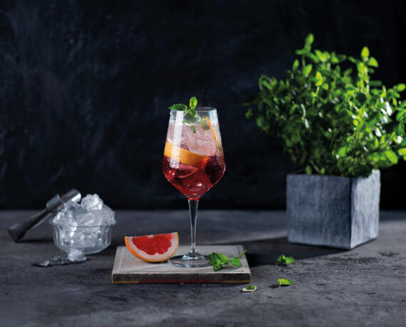 Longdrink mit Schwarzwald Sommer Gin Refreshed